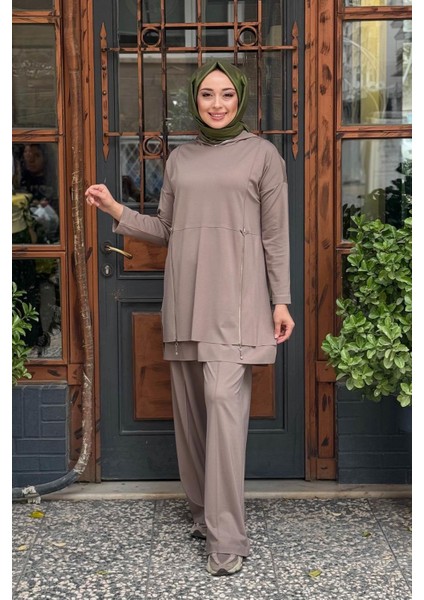 Pantolonlu Takım W-6955 Vizon