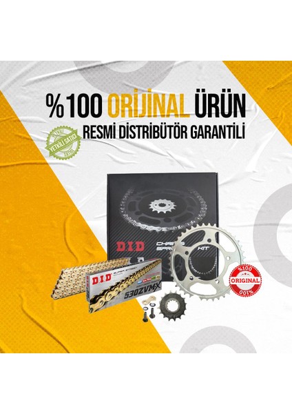 Dıd Kawasaki Zx-14 R Zincir Dişli Seti (2006-2011) Zvmx Zincir (Gold Renk) fiyatları