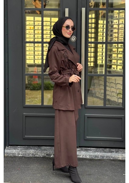 Nurcan Çetin Pantolonlu Takım 25573 Kahve fiyatları
