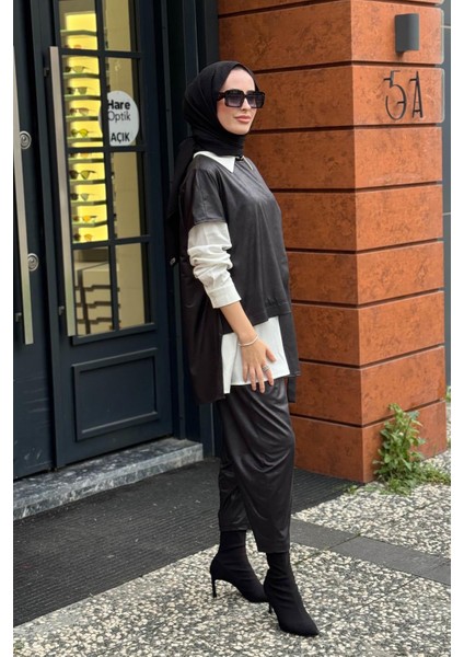 Nurcan Çetin 3lü Pantolonlu Takım 25630 Siyah fiyatları