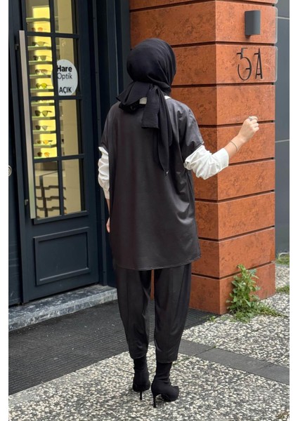 Nurcan Çetin 3lü Pantolonlu Takım 25630 Siyah fırsatları