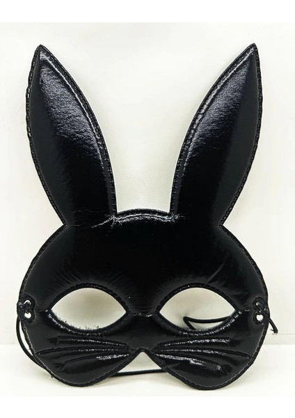 Siyah Renk Kumaş Malzemeden Imal Eva Tavşan Maskesi