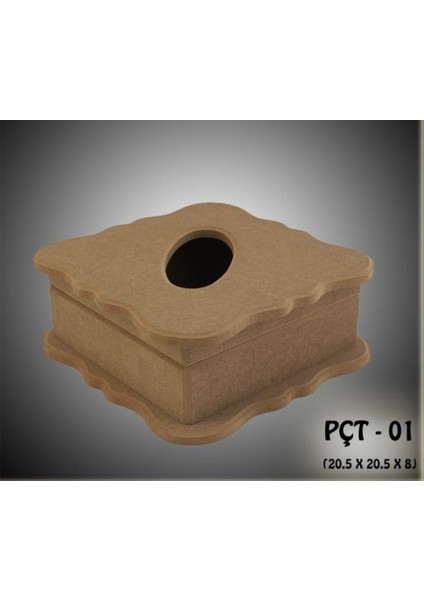 Ahşap Boyanabilir Dekoratif Peçetelik