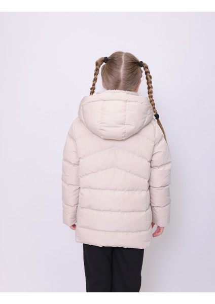 HANDEGIRL ÇOCUK MONT Kapüşonlu Şişme Kız Çocuk Mont