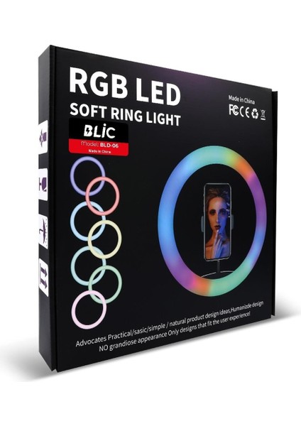 LED Soft Rıng Lıght MJ36 + Trıpod Ayak Telefon Tutucu + Kumanda