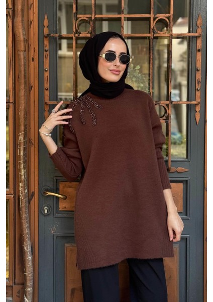 Triko Tunik MA30.06 Kahve modelleri