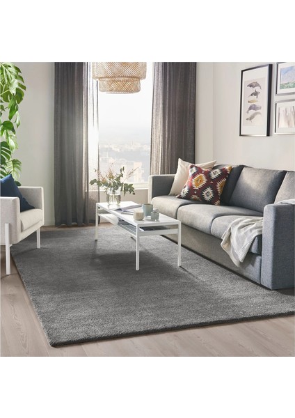 Stoense Büyük Halı Orta Gri 200 x 300 cm Dikdörtgen Kısa Tüylü fırsatları