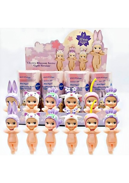 Sonny Angel Mor Cherry Blossom Lighted Night Edition Koleksiyon Figür Tekli