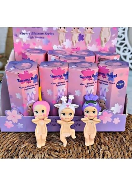Sonny Angel Mor Cherry Blossom Lighted Night Edition Koleksiyon Figür Tekli modelleri