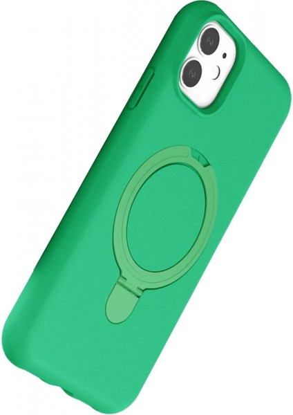 Apple iPhone 11 Regal Magsafe Standlı Kapak - Yeşil modelleri