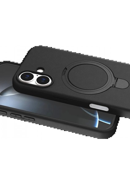 Apple iPhone 17 Regal Magsafe Standlı Kapak - Siyah fırsatları