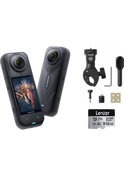 X5 Aksiyon Kamerası - Motosiklet Kiti (512 Gb)