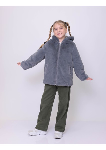 Melısa Çocuk Mont Kapüşonlu Rabbit Peluş Çocuk Mont fırsatları