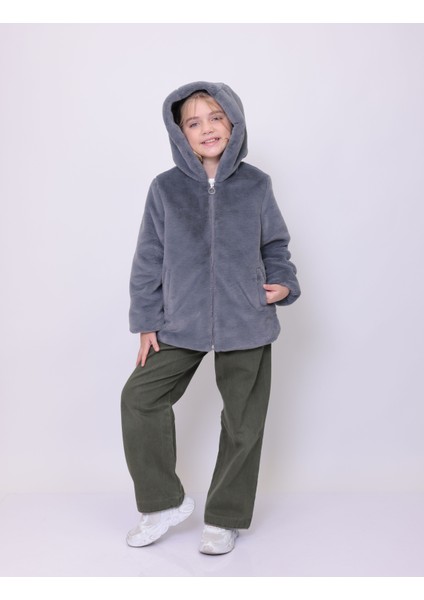 Melısa Çocuk Mont Kapüşonlu Rabbit Peluş Çocuk Mont indirimleri