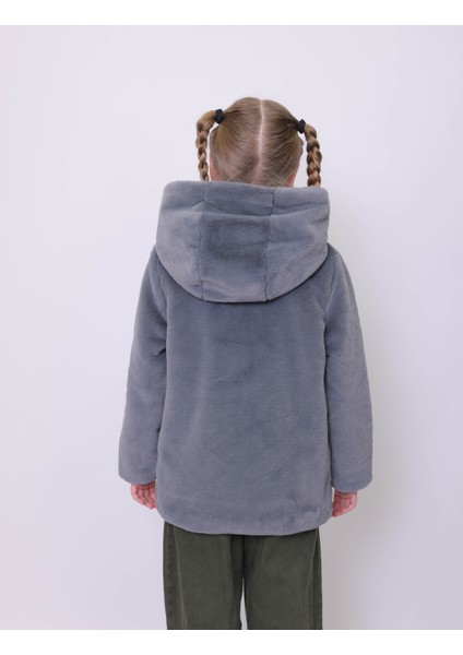 Melısa Çocuk Mont Kapüşonlu Rabbit Peluş Çocuk Mont