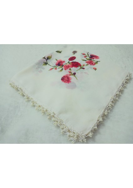 El Emeği Kenarı Inci Kum Boncuklu Yazma Tülbent Yemeni Çeyizlik Hediyelik 100X100CM modelleri