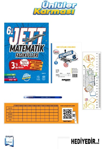 Ünlüler 6.sınıf Jett Matematik Fasikülleri (Güncel Baskı)...hediyeli