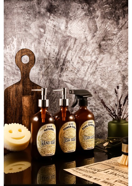 500ML Elite Serisi El Sabunu,bulaşık Deterjanı ve Mutfak Temizleyici Sabunluk Seti fiyatları