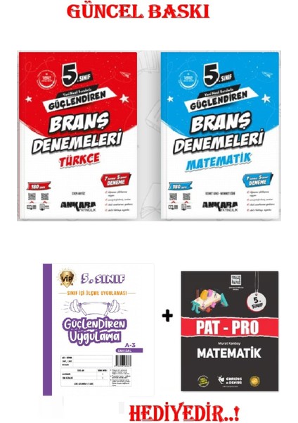 5.sınıf Güçlendiren Türkçe - Matematik Branş Denemeleri...hediyeli.!
