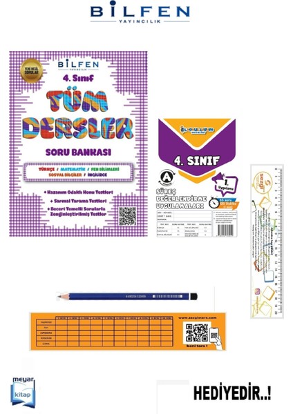 Bilfen 4.sınıf Tüm Dersler Soru Bankası...hediyeli