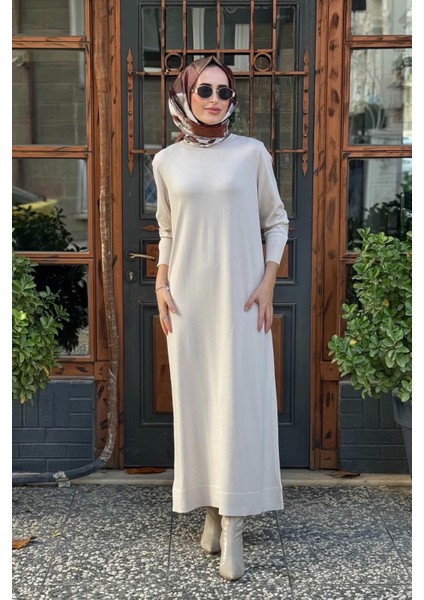 Nurcan Çetin Triko Elbise NO19 Taş