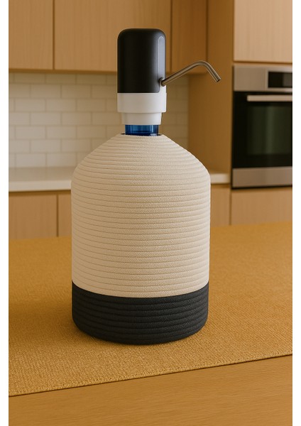 Jüt Hasır Görünümlü Damcana Kılıfı,şık ve Doğal Su Sebili Örtüsü