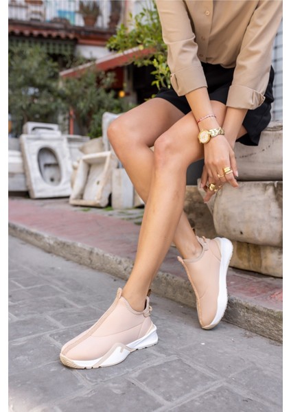 Bareto Kadın Siyah Dalgıc Kumaş Sneaker