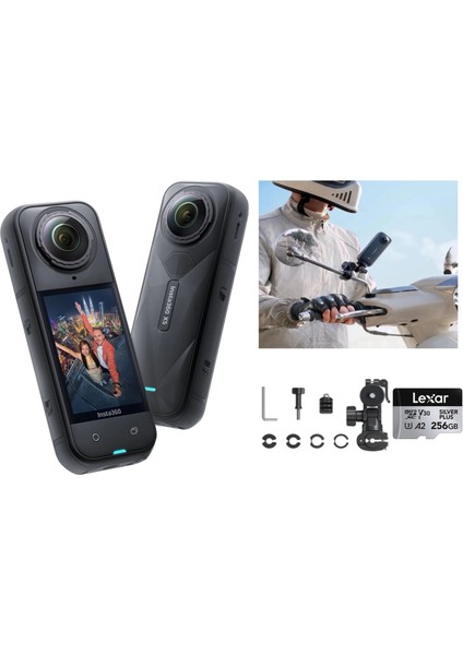 X5 Aksiyon Kamerası Moto Ayna Kiti (256 Gb)