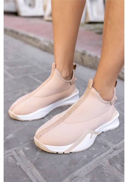 Bareto Kadın Siyah Dalgıc Kumaş Sneaker