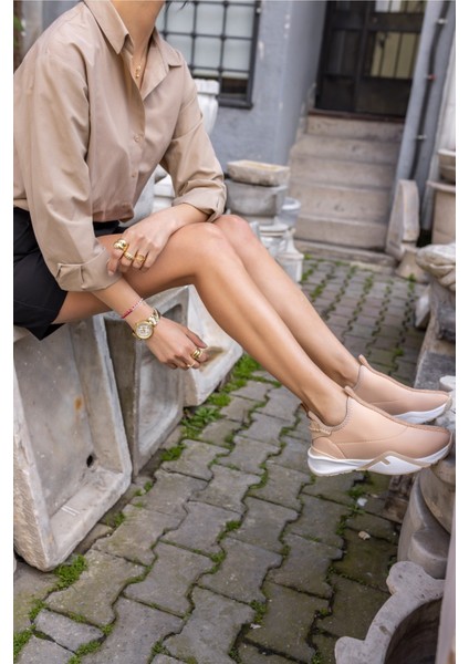 Bareto Kadın Siyah Dalgıc Kumaş Sneaker