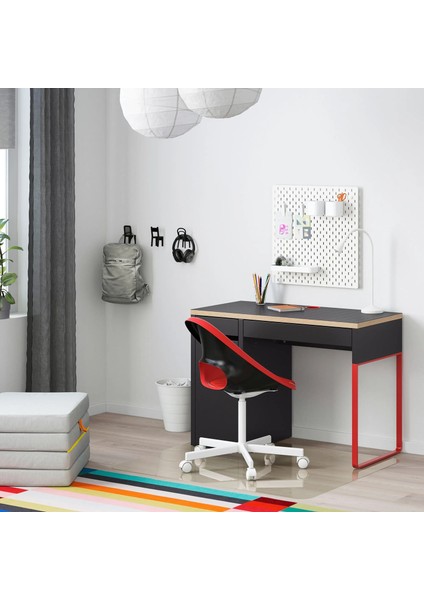 Mıcke Çalışma Masası Antrasit Kırmızı 105 x 50 cm modelleri