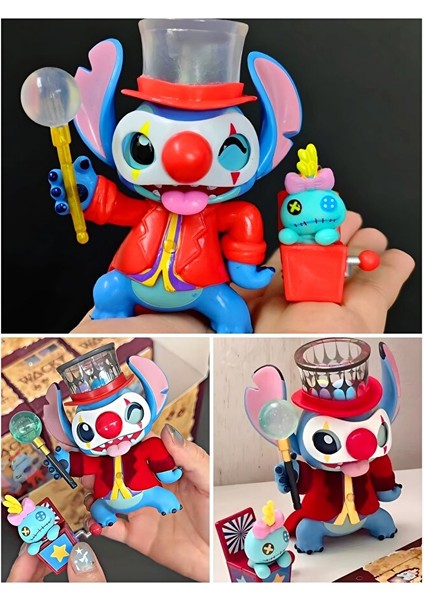 Stitch Premium Seri Büyük Boy Figür 11 cm Aksesuarlı Parçalar Palyaço ve Melek Kostümlü 2'li Set fiyatları