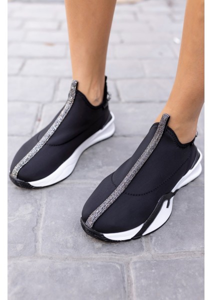 Bareto Kadın Siyah Dalgıc Kumaş Sneaker indirimleri
