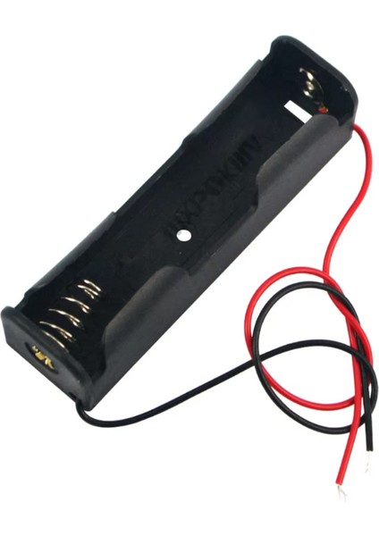 18650 Tekli Pil Yuvası Kablolu 3.7V Pil Tutucu Şarj Kutu Aparatı (5 Adet)