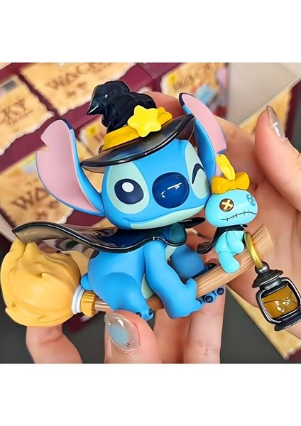 Stitch Premium Seri Büyük Boy Figür 11 cm Aksesuarlı Parçalar Süpürgeli Cadı ve Unicorn 2li Set modelleri