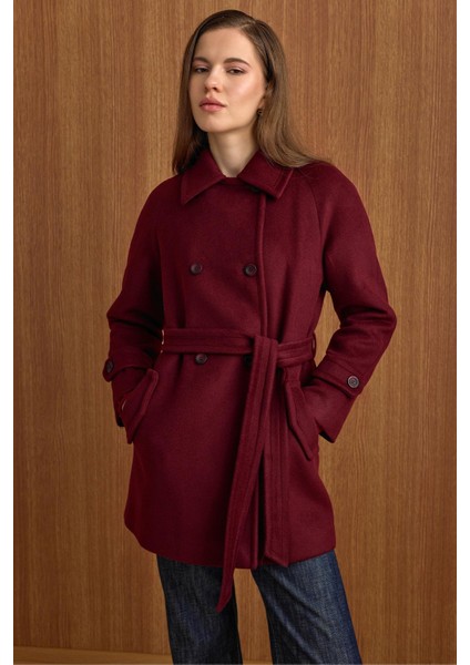 Reglan Kol Kruvaze Kısa Kaban MÜRDÜM 3150