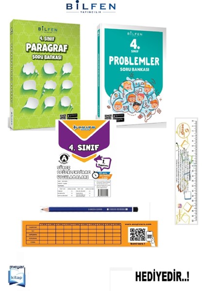 Bilfen 4.sınıf Problemler ve Paragraf Soru Bankası...hediyeli