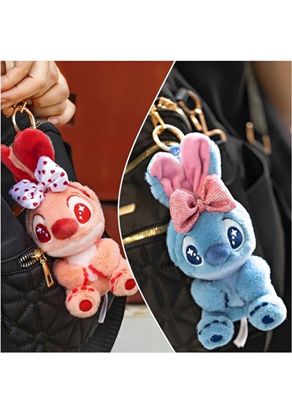 Stitch Peluş Anahtarlık Çanta Süsü -Tokalı Renkli Peluş Figür Blind Box (Tek Adet) fırsatları