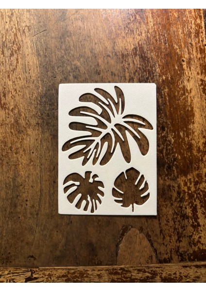 Baskı Yaprak Desenli Boyama Şablonu Seti – 11 Farklı Model | Doğal Dokulu Dekor ve Hobi Şablonu fiyatları