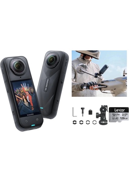 X5 Aksiyon Kamerası Moto Ayna Kiti (128 Gb)
