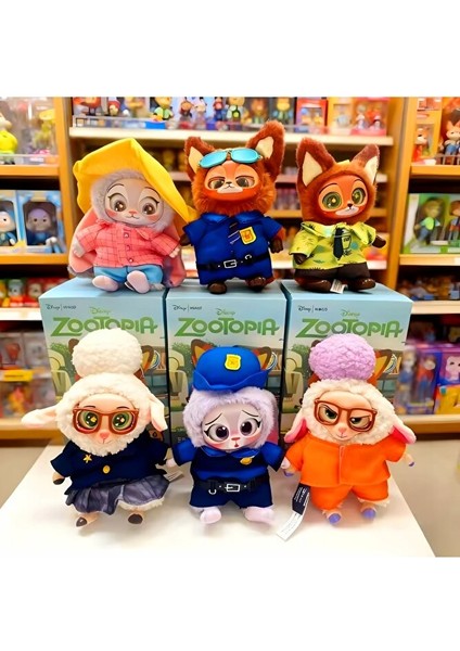 Zootopia Zootropolis Peluş Anahtarlık Figür Seti Kutu Oyuncak Blind Box Nick Wild Juddy Hoops fırsatları