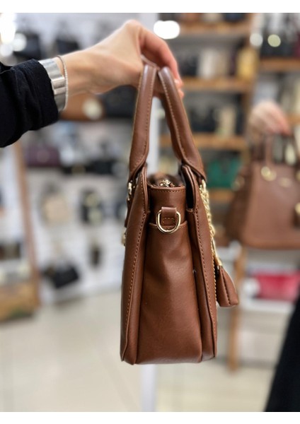 67-8132 Kadın Omuz ve Kol Çanta-Taba