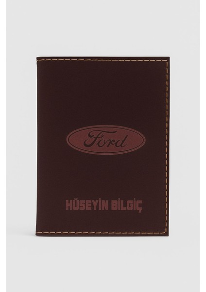 Isme Özel Araba Logo Baskılı Hediyelik Oto Motor Ruhsat Kılıf Kabı Cüzdan