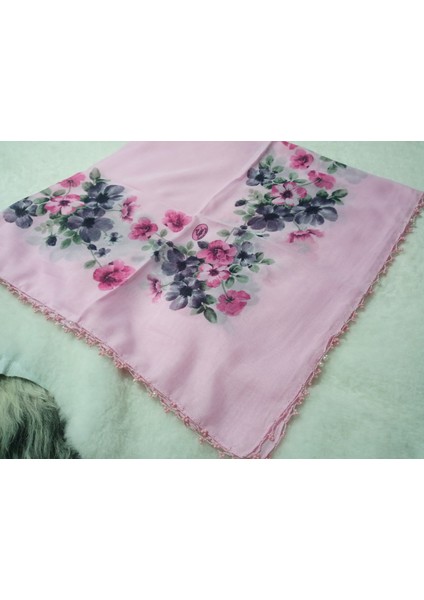 El Emeği Kenarı Inci Kum Boncuklu Yazma Tülbent Yemeni Çeyizlik Hediyelik 100X100CM modelleri