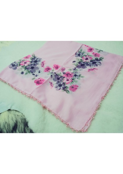 El Emeği Kenarı Inci Kum Boncuklu Yazma Tülbent Yemeni Çeyizlik Hediyelik 100X100CM fırsatları