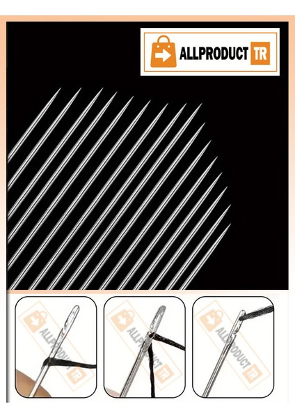 12'li Kolay Iplik Geçirilen Iğne Seti Aparatsız Dikiş Iğneleri, El Işi ve Dikiş Için Pratik, Hızlı Iplik Geçirme Özelliği indirimleri