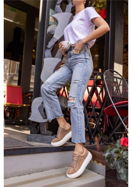 Cupy Kadin Siyah Gercek Deri Eva Taban Sneaker