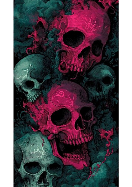 Kuru Kafa Kapı Direk Kaplama Folyosu Baskılı Sticker Sağ-Sol 2 Adet 22*50 cm