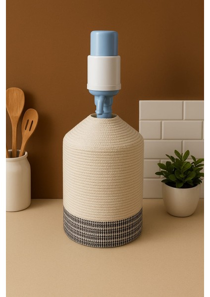 Jüt Hasır Görünümlü Damcana Kılıfı, Şık ve Doğal Su Sebili Örtüsü