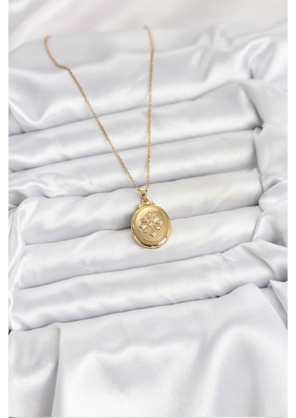 316L Çelik Zincir Gold Renk Kapaklı Açılabilir Model Kadın Kolye - TJ-BKO10626 fiyatları